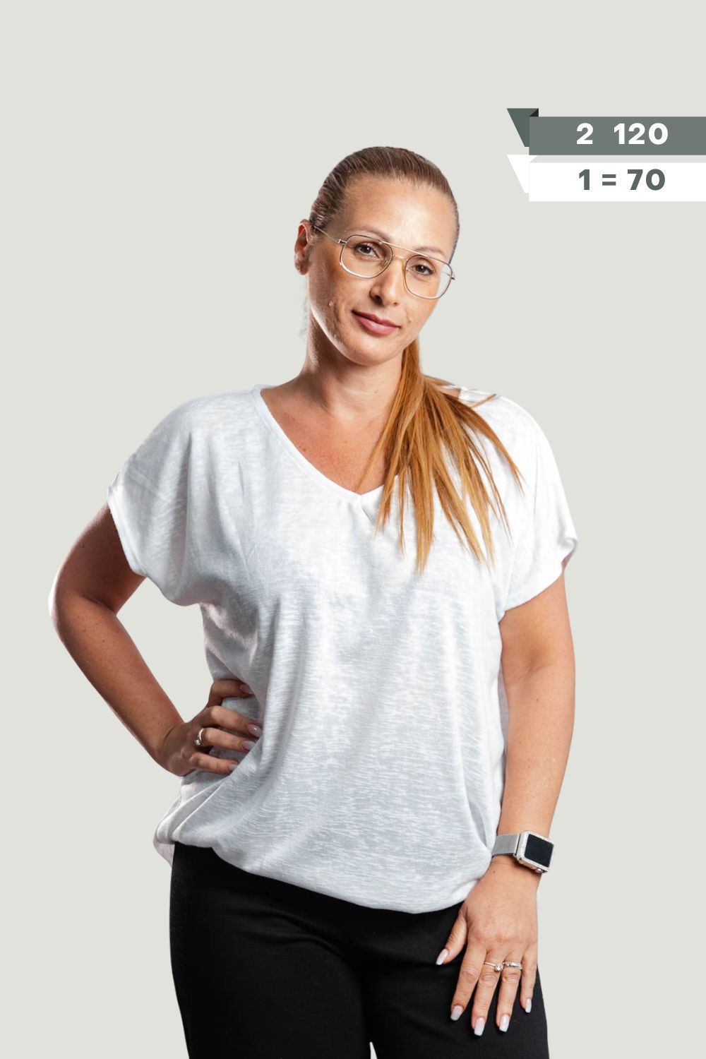 חולצת וי מלנז׳ רחבה פשתן *120 = 2* חולצת וי מלנז׳ רחבה פשתן *120 = 2*